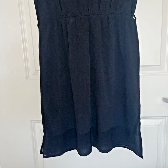 Allen Solly Women's Black Sleeveless Midi Dress Size M - Elegant Casual Summer - Picture 3 of 10